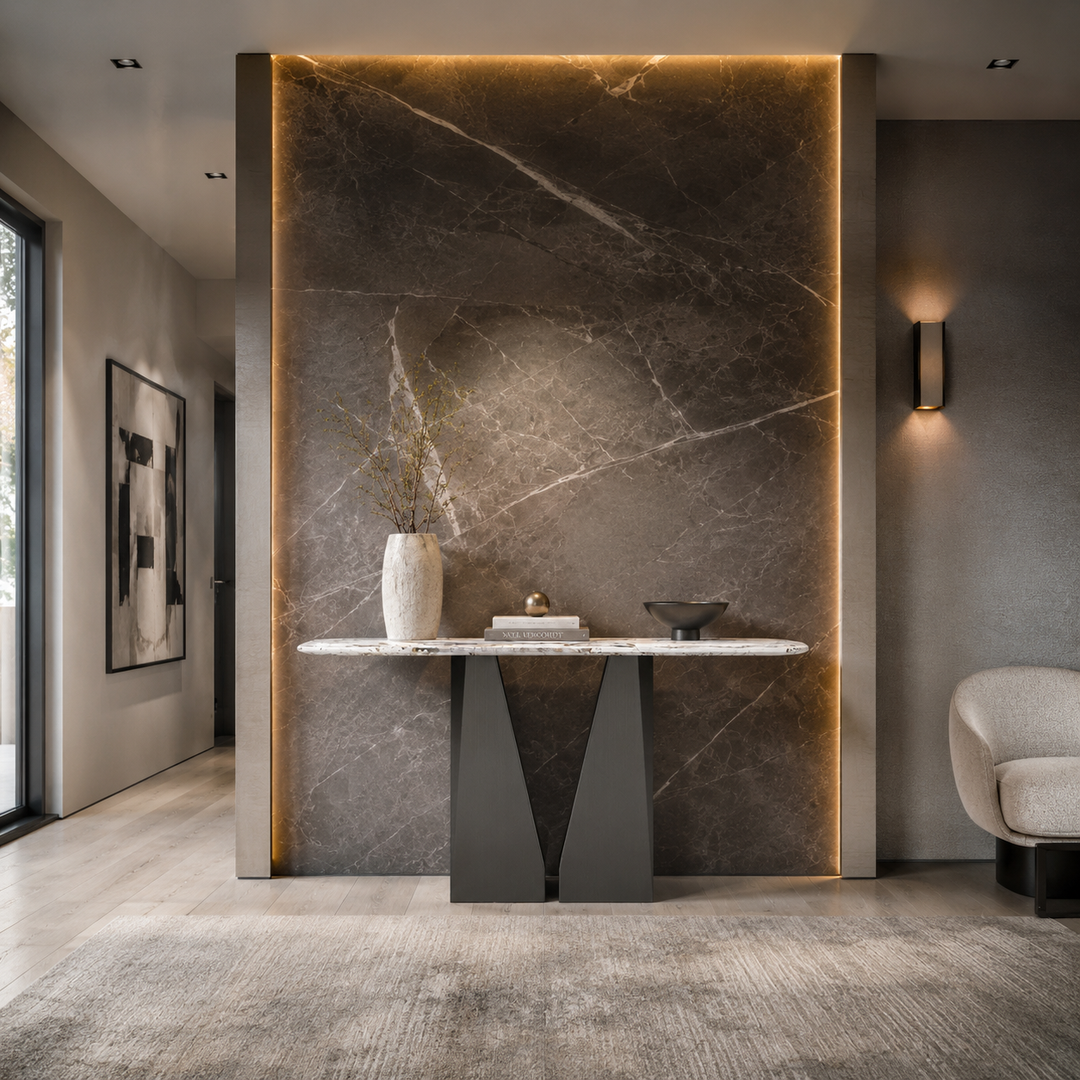 V-Form Marble Console