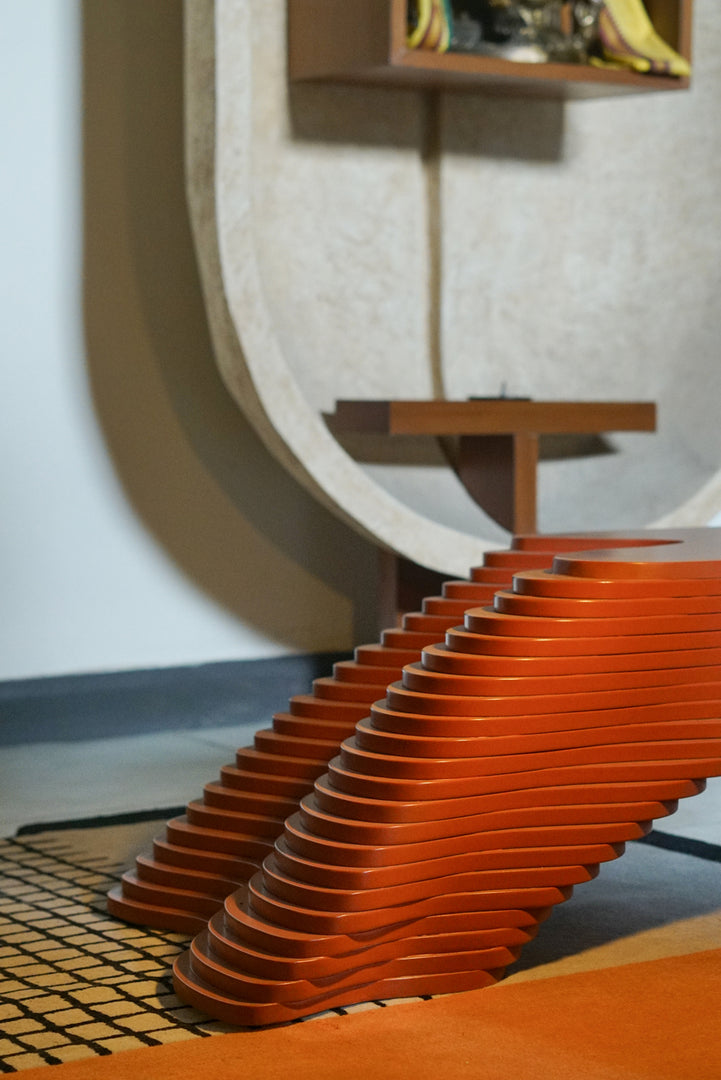 The Ember Wave Bench